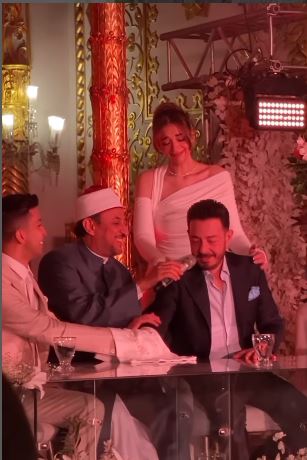 عقد قران هشام جمال وليلى أحمد زاهر